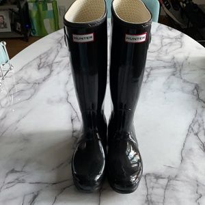 Hunter Original High Gloss Rain Boot, Black